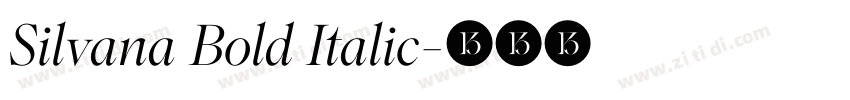 Silvana Bold Italic字体转换